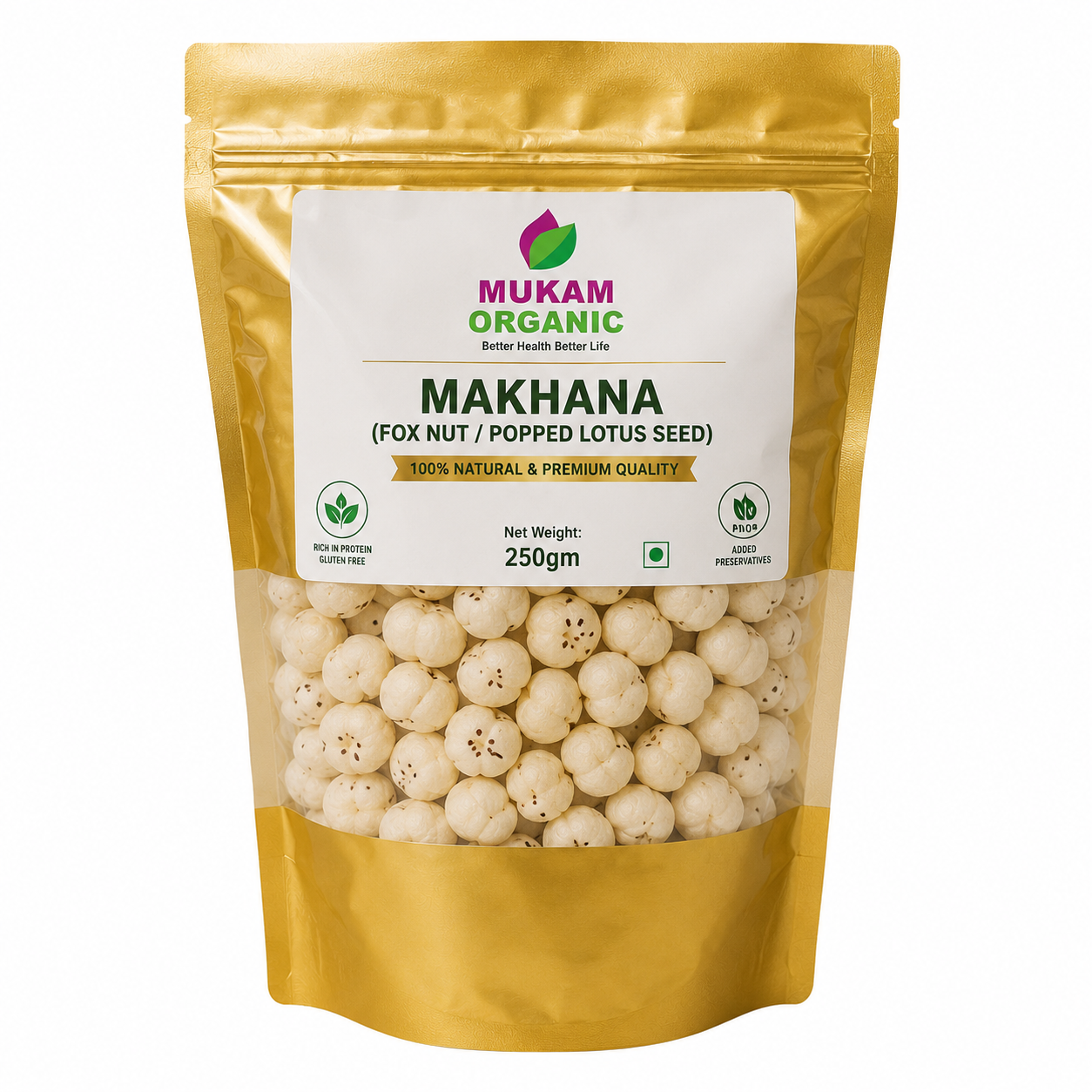 Makhana 250 gm (Fox Nut/Popped Lotus Seed)